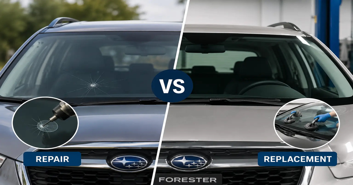 Subaru Forester Windshield Crack Repair vs Replacement
